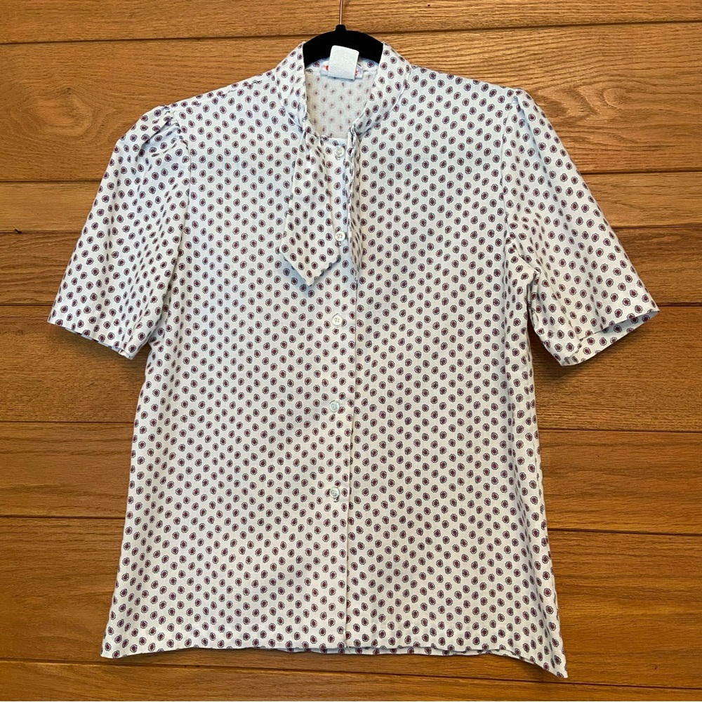 Vintage 80s Cos Cob puff short sleeve top